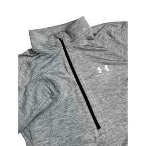 Under Armour Womens UA Tech Twist Performance Small 1/2 Zip Long Sleeve Gray Shi